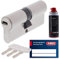 ToniTec Set aus ABUS Profilzylinder Schließzylinder EC660 Zylinderschloss mit 3 Schlüssel Größe 50 60 + ToniTec Pflegespray