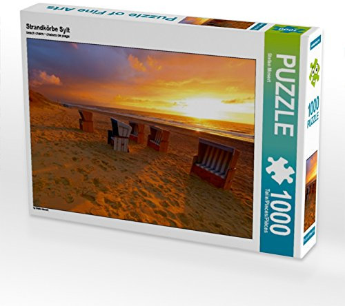 CALVENDO Puzzle Strandkörbe Sylt 1000 Teile Puzzle quer | 1000 Teile Lege-Größe 64 x 48 cm Foto-Puzzle für glückliche Stunden