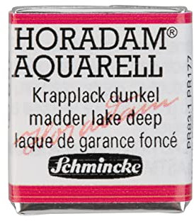 Schmincke – HORADAM® AQUARELL - feinste Künstler-Aquarellfarben, 358 Krapplack dunkel, 14 358 044, 1/2 Näpfchen