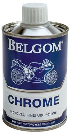 Belgom Chromes Chrom Politur 250ml + Poliertuch Gratis Motorrad Auto
