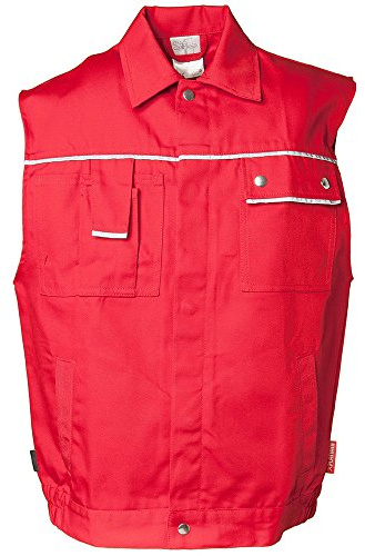 Planam 2167064 Canvas 320 Weste, Rot/Rot, Größe XXXL