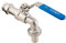 Sanitop-Wingenroth Edelstahl Kugelauslaufventil | Mit Schlauchverschraubung | Anschluss: 1/2 Zoll | Inklusive Hebel-Schließ-Sicherung | Kaltwasserhahn | Garten-Wasserhahn | Auslauf-Ventil | 17037 6
