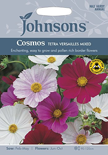 Johnsons 14390 Flower Seeds, Cosmos Tetra Versailles Mixed