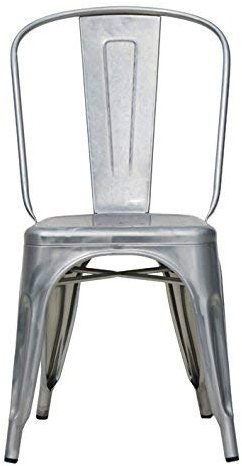 Eurosilla HKM001G-1 Silla Metalica apilable, Aluminio, Gris