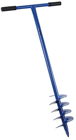 Woodside Manual Garden Earth Auger 150mm Fence Post Hole Digger, 15cm Diameter, 105cm Length
