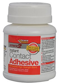 Everbuild Stick2 All Purpose Instant Contact Adhesive – Interior And Exterior Use – Rubber-Based – Excellent Weathering Properties – 125ml