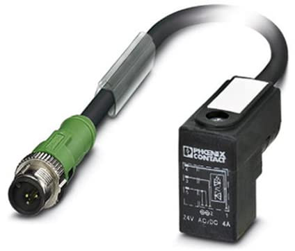 Phoenix 1435603 Signal cable 1.5 m, black, gray - Signal cable 1.5 m, M12, plug, black, gray, Poland