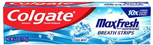 Colgate Max Fresh Toothpaste with Mini Breath Strips, Mint, 6 Oz