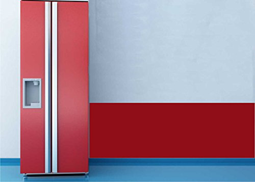 INDIGOS UG Klebefolie MöbelWandschutzfolie selbstklebend matt, 31 cm Höhe dunkelrot - gegen Verschmutzung - Tierkot - Spritzer - Hunde - Katze - Kinder im Haus, Wand, Schule, Kindergarten, Büro -