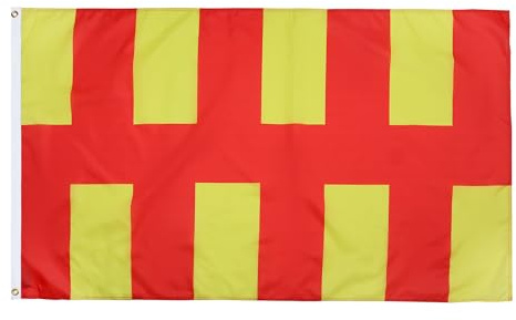 AZ FLAG Flagge Grafschaft Northumberland 150x90 cm Polyester 100D 2 Ösen | Für innen und außen dekorative Flagge doppelte Nähte und verstärkte Kanten mit Metallösen 100D Polyester