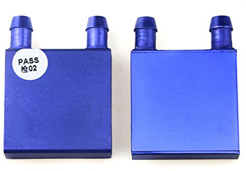bxqinlenx Aluminium Wasserkühlung Block für CPU Grafikkarte Kühler Kühlkörper 40 x 40 mm (2P)