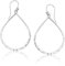 MIMI Kreolen aus 925er-Sterlingsilber, gehämmert, offene Tropfenform, Sterling Silber