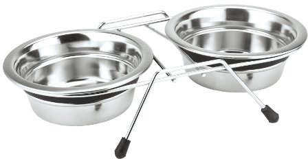 Nobby Futternapf Edelstahl SILENT DINER, 2 x Ø 16,5 cm, 0,75 ltr., 1 Stück