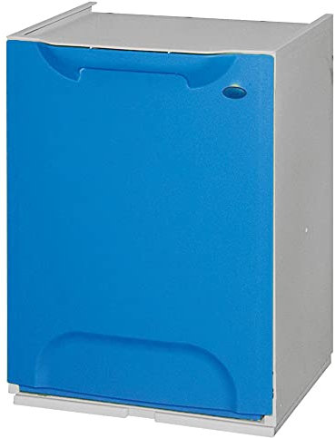 Art Plast Eco-LOGICO Papelera Reciclaje en Polipropileno, con depósito en el Interior, Azul, 47x34x29
