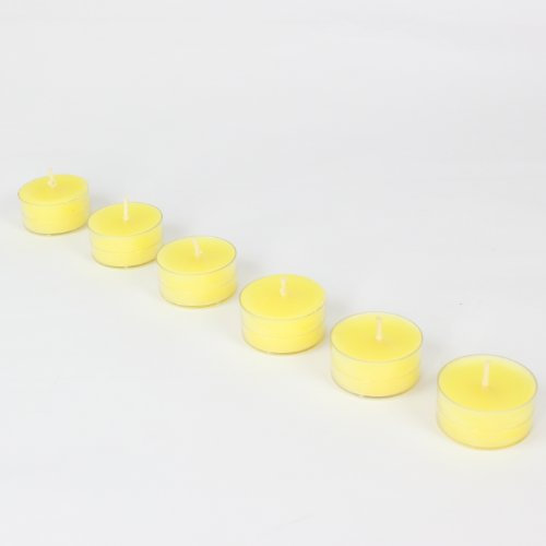 Teelichte mit Duft Duftkerzen Markenkerzen Kerzen 6er Pack, Zitrone