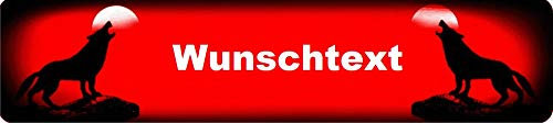 Schilderfeuerwehr Namensschild Wölfe mit Wunschtext selbst gestalten und Bedrucken Lassen ✓ Country und Western ✓ Nummernschild