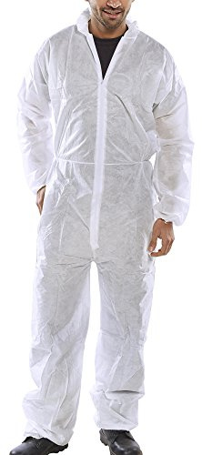 POLY PROP DISPOSABLE BOILERSUIT WHITE XXL