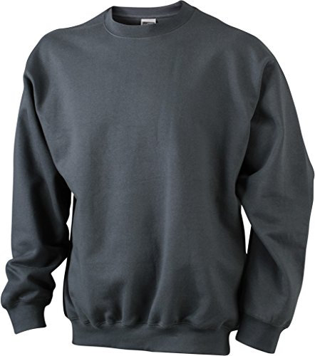 JN040 Round Sweat Heavy Sweatshirt Rundhals Pullover Übergröße, Farbe:Graphite (Solid);Größen:XXL
