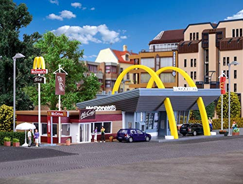 Vollmer 43635 H0 McDonald Fast Restaurant mit McCafé, Gelb