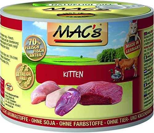 MAC's Cat Kitten Pute, Rind & Ente (getreidefrei) 6 x 200 g