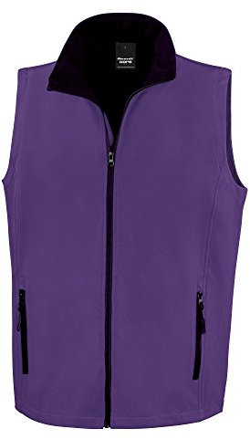 Ergebnis r232 m bedruckbar Softshell Bodywarmer Größe L violett / schwarz