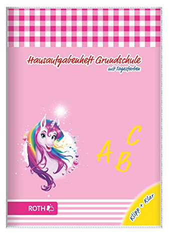 ROTH Grundschul-Hausaufgabenheft Klipp+Klar Einhornportrait (88274)