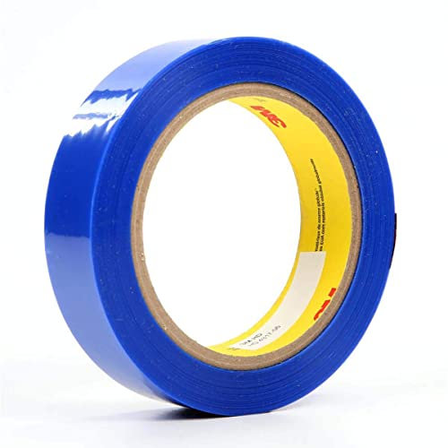 3M 8901 Polyester Silicone Adhesive Tape, 400 Degree F Performance Temperature, 2.3 mil Thick, 72 yds Length x 1 Width, Blue