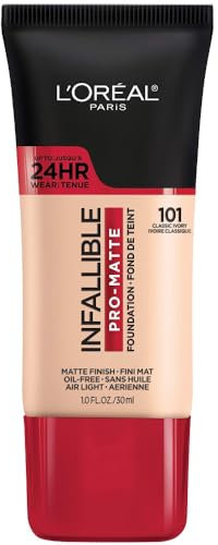 L'Oreal Paris Cosmetics Infallible Pro-Matte Foundation Makeup - Classic Ivory