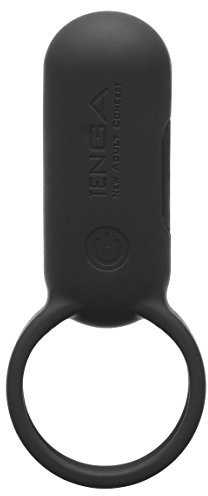 TENGA SVR Wiederaufladbarer vibrierender Penisring für Paare 7 Vibrationsmodi, Schwarz