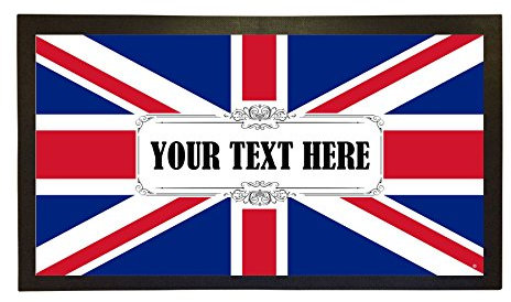 Bang Tidy Clothing Personalised Bar Runners Union Jack Home or Pub Bar Mat Mens Gift Idea
