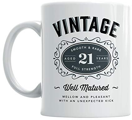 21st Birthday Gift Vintage Gifts for Men Women Coffee Mug Keepsake