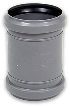 Eigenmarke Muffe DN110 Grau Metall 3mm Wandstärke für Abflussrohre Reparatur und Verbindung, 1 Stück