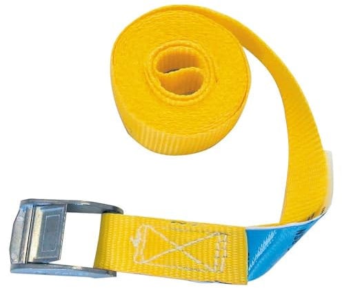 Kerbl Klemmschlossgurt – Gelb 3 m (Maße 25 mm x 3 m, Zugkraft 400 kg) 3760