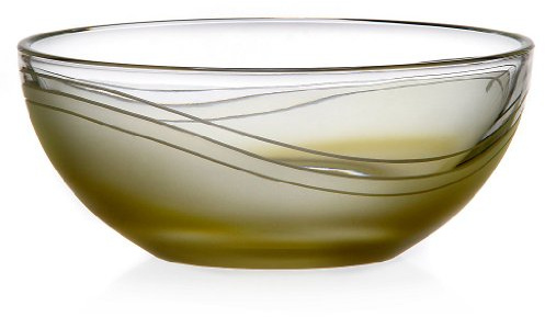 Schale Obstschale Salatschüssel Elements Grün Gelb 21 cm Bleikristall