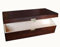 SO2b Caja de madera para el vino - barnizada caja para el vino - para 2 botellas con bisagras 35x20x10