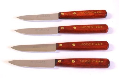 Couteau Nogent *** Lot De 4 Couteaux Office Fabrication Française Lame Lisse