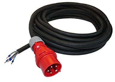 netbote24® maxgo CEE Anschlussleitung Maschinen Anschlusskabel Starkstromkabel Verlängerungskabel Gummikabel H07RN-F 5X1,5mm² 5-polig 400V 16A IP44 Außenbereich 2,5m