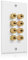 Cable Matters Lautsprecherkabel Wandplatte (Lautsprecherwandplatte, Bananenstecker Wandplatte) für 4 Lautsprecher in Weiß