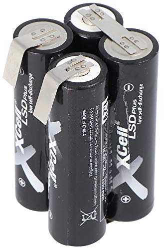 Akku kompatibel mit Makita 6722D, 6722DW, 6723DW, ersetzt Makita TL00000012 CS-MKT672PW, 4 x APFT2100-1 4er-Würfel NiMH Mignon AA AkkuPack 4,8 Volt mit Anschlussfahnen