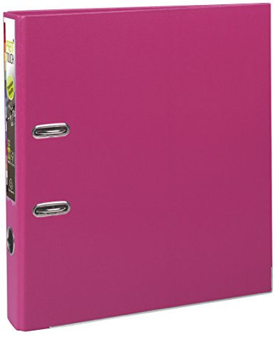 Exacompta 53159E Premium PP-Ordner Prem´Touch. 5 cm schmal DIN A4 Kunststoffbezug außen Papierbezug innen Rückenschild austauschbar Ringordner Aktenordner Briefordner Plastikordner himbeer