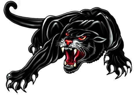Avisa Aufkleber Panther - schwarz - 18x12cm