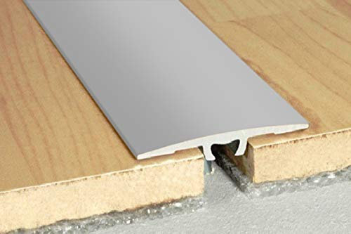 aluprofile, Virure profil arrondi ALUMINIUM BARRE Transition facile fixation 36x2mm, A68 - argent, 0.90 Meter