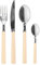 Set posate fast in acciaio inox, 24 pezzi Beige
