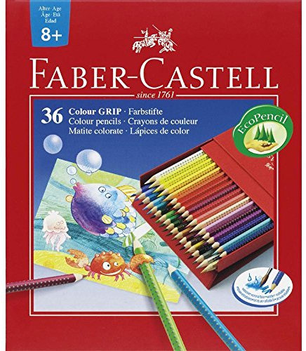 Faber-Castell 112436 - Farbstift Colour Grip Atelierbox 36er