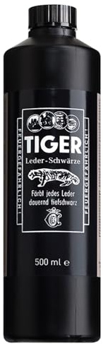 Bense & Eicke TIGER Leder-Schwärze - 500 ml, Leder schwarz färben und auffrischen, gleichmäßige Lederfärbung für Sattel, Stiefel, Schuhe, Lederjacke, Handschuhe, Autositze