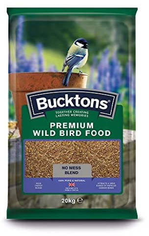 Bucktons Premium Wild Bird Seed Mix, 20 kg, transparent
