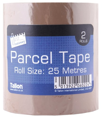 Just Stationery 25m Parcel Tape (Roll of 2)