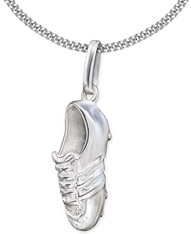 Clever Schmuck argento ciondolo a forma di scarpa con catena viennagold Sport lucido 45 cm, argento 925