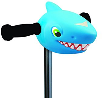 Scootaheadz Haifisch Roller Kopf: Scooter Kopf Zur Personalisierung Von Kinder Tretrollern - Ab 3 Jahren - Lenker Hai Kopf In Blau, Rot Und Silber - Micro Scooter Zubehör für Roller Jungen