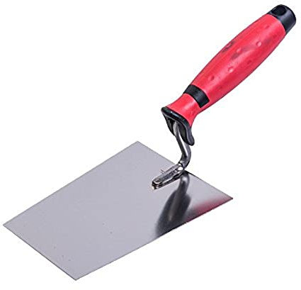 Connex COX781128 Maurerkelle, eckige Form, S-Hals, rostfrei, 2-Komponenten-Griff, 180 mm